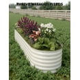 thumbnail image 2 of Acekid 8*2*2FT Galvanized Raised Garden Bed Kit Large Oval Metal Planter Box for Outdoor Gardening Vegetables, 2 of 7