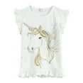 thumbnail image 1 of DDSOL Toddler Girls Sleeveless Tops Tees Dinosaur/Unicorn Ruffle Tank Tops Size 6t, 1 of 4