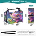 thumbnail image 3 of DIXRUYEE Lunch Bag Double Deck Lunch Cooler Box Fashion Colorful Frog Pattern, 3 of 7