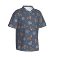 thumbnail image 2 of Haiem Squirrel And Snowflakes Printed Hawaiian Shirt for Men - Men’s Casual Beach Summer Shirts - Stretch Fabric with Modern Fit-Medium, 2 of 9