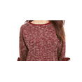 thumbnail image 2 of Charter Club Women's 3/4 Sleeve Bow Trim Top Wine Size X-Small, 2 of 3