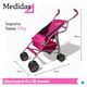 thumbnail image 5 of Carriola de bastón The Baby Shop compacta,frenos,arnés,8 llantas Rosa, 5 of 6