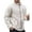 White L, variant on Men Polar Fleece Jacket Stand-Up Collar Long Sleeve Zipper Fly Coat with Pockets Solid Color Loose Fit Winter Outwear