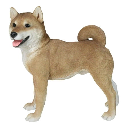 Realistic Adorable Canine Pet Pal Shiba Inu Dog Statue 18" Tall Home Decor