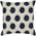 thumbnail image 2 of Surya Surya Pillows Area Rug AR090 Papyrus/Flint Gray Polka Dot Rings 22" x 22" Square, 2 of 3
