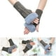 thumbnail image 5 of Guantes de mujer, guantes sin dedos de otoño, suaves, de moda para invierno, guantes a prueba de viento para Gris oscuro, 5 of 7