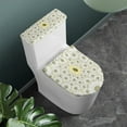 thumbnail image 2 of COEQINE Toilet Lid Cover and Toilet Tank Cover, Durable Polyester Fabric Easy to Clean Toilet Cover 2 Piece Set for Home Bathroom Decor, Daisy Floral Bee Yellow, 2 of 7