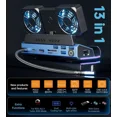 thumbnail image 4 of Steam Deck OLED & ROG Ally X & Legion GO - 10-in-1 Docking Station Dismantling Dual Cool Fans Steam, 4K@60Hz, 4 USB Ports, 100W PD Charging, Gigabit Ethernet Fit for Steam Deck, 4 of 6