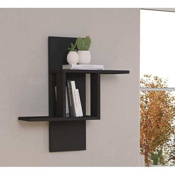 JV Home Mill Collection Modern Wall Shelf Decorative Floating Shelves for Home Décor Bedroom Living Room Bathroom Kitchen 27 Inch White