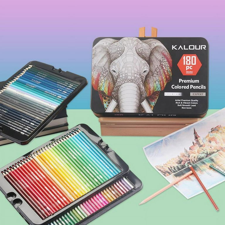 KALOUR 180 Colored Pencils Set, Art Supplies For Adult Coloring