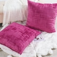 thumbnail image 3 of Home Soft Things Textured Velvet Pillow Covers (Set of 2), - Raspberry Rose - 26" x 26", 3 of 6