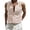 Khaki, variant on JTSRKL Mens Striped Sleeveless Shirts Stand Collar Button Up Casual Vest Solid Vintage Lightweight Breathable Summer Layering Tank Tops White XS