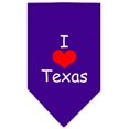 thumbnail image 1 of I Heart Texas  Screen Print Bandana Purple Small, 1 of 1