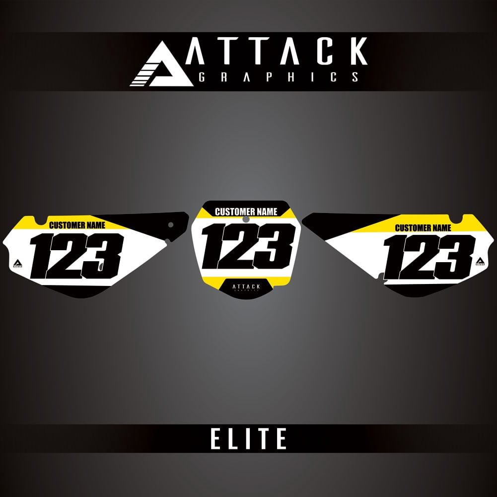 Attack Graphics Elite Number Plate Backgrounds for Suzuki RM85 2019
