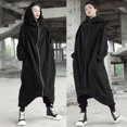 thumbnail image 2 of Women Blouses Dress Hoodie Lady Sweatshirts Petite Women Shirts Hoodies Ladies Zip up Fuzzy Pullover Hoodie Ladies Sweatshirt Long Sweatshirts Hooded Long Sweater Fall Apparel Lady Black 4XL, 2 of 7