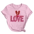 thumbnail image 1 of Lmnyox T-Shirt Imprimé pour Femmes Manches Courtes Été Décontracté T-Shirts Col Rond Ample Chandail Mode 2025, 1 of 3