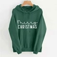 thumbnail image 2 of Atogsazn Christmas Sweatshirts for Women Casual Letter Print Long Sleeve Pullover Sweatshirt Fall Loose Fit Hoodie 01-Green XXXL Fashion, 2 of 6