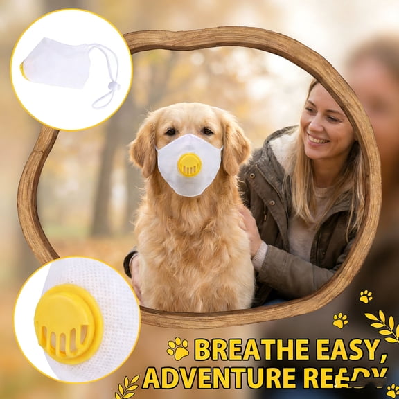 Pet Face Mask for Dogs PM2.5 Anti-Fog Breathable Protection, Adjustable Anti-Bite for Small Medium Large Dogs