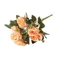 thumbnail image 1 of PENGXIANG No Withering Artificial Rose Nice-looking Realistic Vivid DIY Bright-colored Multi Heads Simulation Flower Home Decor, 1 of 8