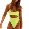 thumbnail image 3 of Aayomet Bathing Suit Women's Hollow Adjustable Strap Buckle Tank CaimJumpsuit Swimsuit,A M, 3 of 5