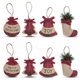 thumbnail image 2 of Juego de colgantes de campana de Feliz Navidad, decoración de adornos, medias no tejidas, decoración, patio de granja, niños, niñas, niños, pino, 8 piezas Inevent HA009163-02, 2 of 7