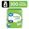 Great Value Soothing Lotion 3-Ply Cube Box Facial Tissues, 4 Pack (300 Total Tissues)