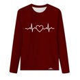 thumbnail image 4 of Ltctricy Valentine's Day Shirts for Women 2025 Trendy Crew Neck Long Sleeve Heart Graphic Tees Casual Tunic Tops, 4 of 4