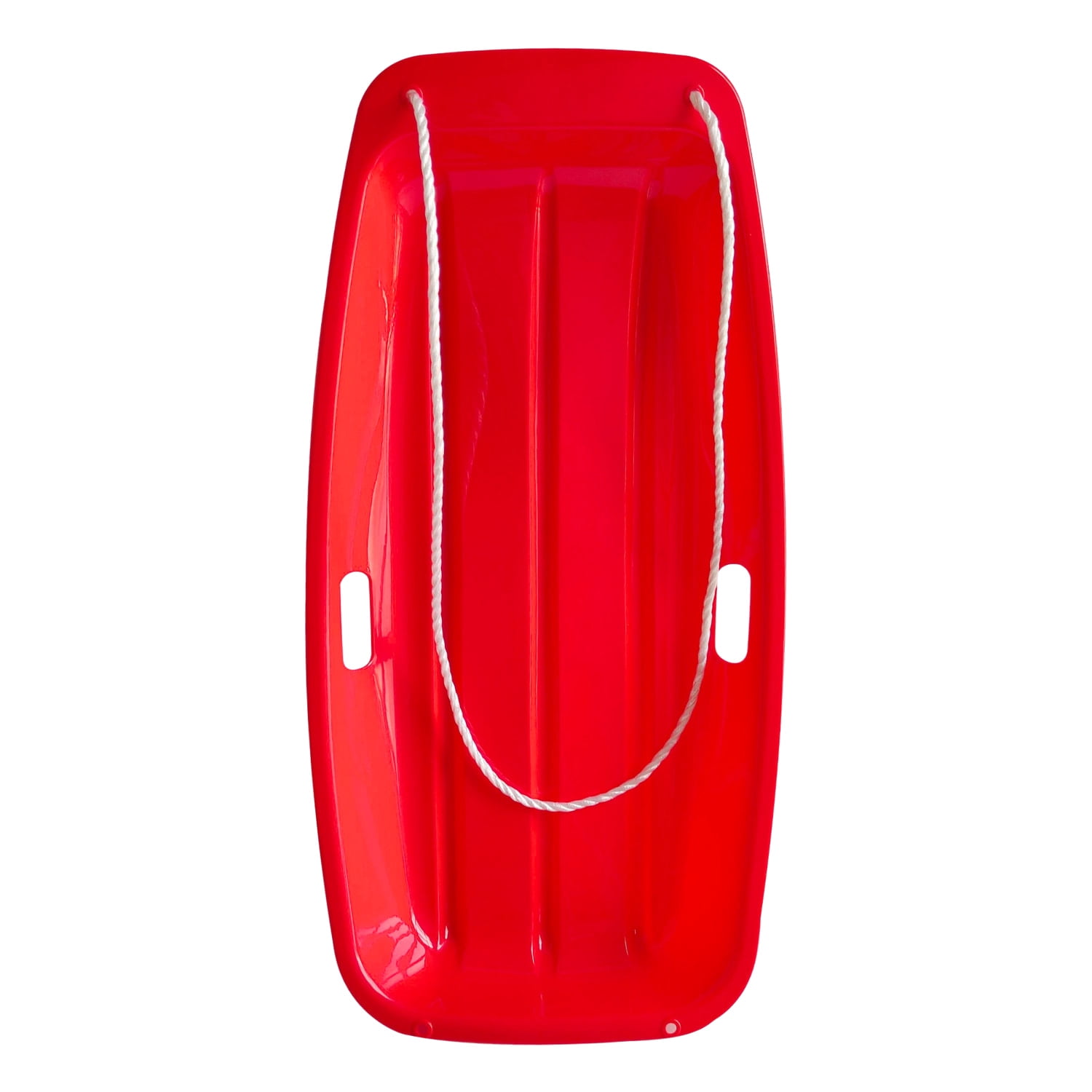(2 pack) Red Snow Toboggan Sled with Tow Rope, Red Plastic, Winter Accessories, Ages 3+ by MinnARK