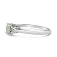 thumbnail image 4 of 10k White Gold Oval Opal And Diamond Ring, 4 of 5