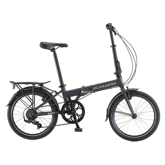 Schwinn Adapt Folding Bike, 20 Inch Wheel, 7 Speed, Steel Blue