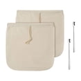 thumbnail image 1 of 2 bolsas para café frío con 2 cucharas de acero inoxidable, cafetera reutilizable para café frío, color beige, para el hogar, 1 of 8