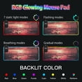 thumbnail image 5 of RGB Gaming Mouse Pad 15W Wireless Charging Large Waterproof Desk Mat 13 Light Modes Mousepad 31.5x11.8 Dead Trees and Flamingos, 5 of 6