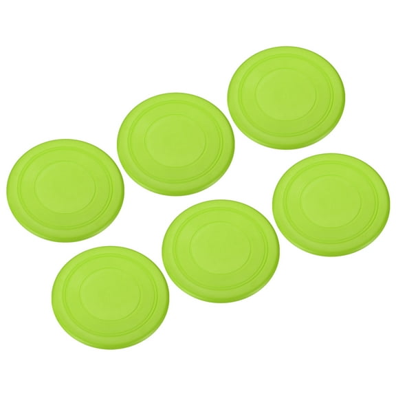 Uxcell 7 Inch Flying Disc, TPR Flying Discs Soft Waterproof for Adults Dog Outdoor Playing Sport Game, Green 6Pcs