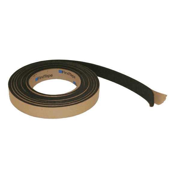 FindTape Polyester Felt Tape [3mm thick] (FELT-08): 3/4 in. x 10 ft. (Black)