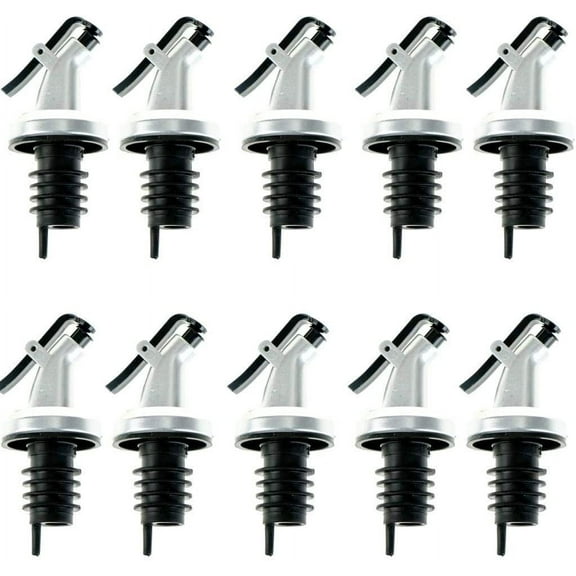 10Pcs Pour Spouts,Spirit Pourer Olive Oil Pourer Speed Pourer Liquor Bottle Pourers Pourers Liquid Pour Spout for Wine Liquor Olive Oil Coffee Syrup Vinegar Bottles