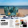 thumbnail image 5 of Wukai Tropical Leaves Print Zipper Bag,large Beach Tote Bag,Waterproof Sandproof Bag,Grocery and Picnic Tote Travel Bag, 5 of 5