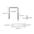 thumbnail image 2 of Unique Bargains Square U-Bolts, 1 Pack 52mm Inner Width 80mm Length M8 W Nuts and Plate, 2 of 5