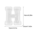 thumbnail image 2 of Large Epoxy Resin Letter Mold - Reusable Alphabet Mould for Candles, Wax, Soap - White Flexible Silicone Craft Mold - 1PC for DIY Decor, Gifts, Parties, 2 of 2