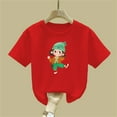 thumbnail image 4 of Blusas y camisas de manga corta con cuello redondo para niños Camiseta de verano de manga corta estampada para niñas Jersey elegante de cuello redondo para niñas Top de algodón para niños, 4 of 6