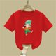 thumbnail image 4 of Blusas y camisas de manga corta con cuello redondo para niños Camiseta de verano de manga corta estampada para niñas Jersey elegante de cuello redondo para niñas Top de algodón para niños, 4 of 6