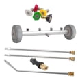thumbnail image 4 of vortess Frame Cleaner Compatible with Pressure Washer, Bottom Sprayer, Extension Bar and Gray Wheels, 4 of 9