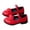 Red, variant on Otqutp Mary Jane Shoes for Girls Bow School Dress Flats Non-Slip School Shoes Toddler Princess Leather Shoes for Kids