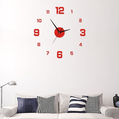 opvise Wall Clock Precise Mute Decorative Punch-free Nordic Style Luminous Hanging Clock for Living Rooms Silver