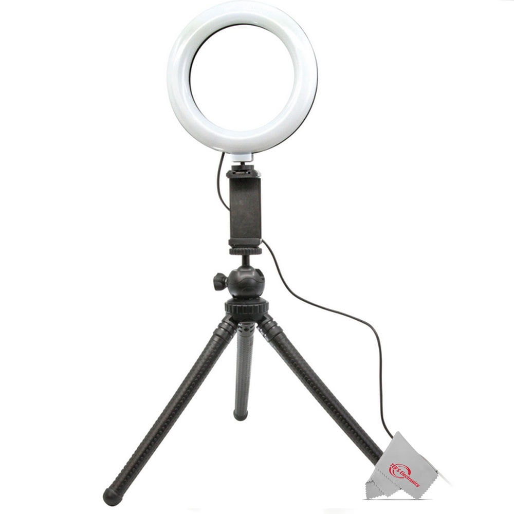 Vivitar Vlog Podcast 6 Inch LED Ring Light Dimmable Lamp for Smartphones/ Iphone