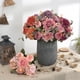 thumbnail image 1 of Peonías bordadas Flores artificiales - Set de 6 ramos para jardineras colgantes, decoración interior/exterior, hortensias de plástico y arreglo de rosas, 1 of 5