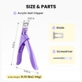 thumbnail image 5 of MelodySusie Nail Clippers, Adjustable Stainless Steel Trimmer for Fake Nail Tips and Acrylic Nails, Lavender, 5 of 7