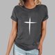 thumbnail image 1 of Fiudx Ropa de Mujer Camiseta Informal de Manga Corta con Cuello Redondo Estampada para Mujer, 1 of 4
