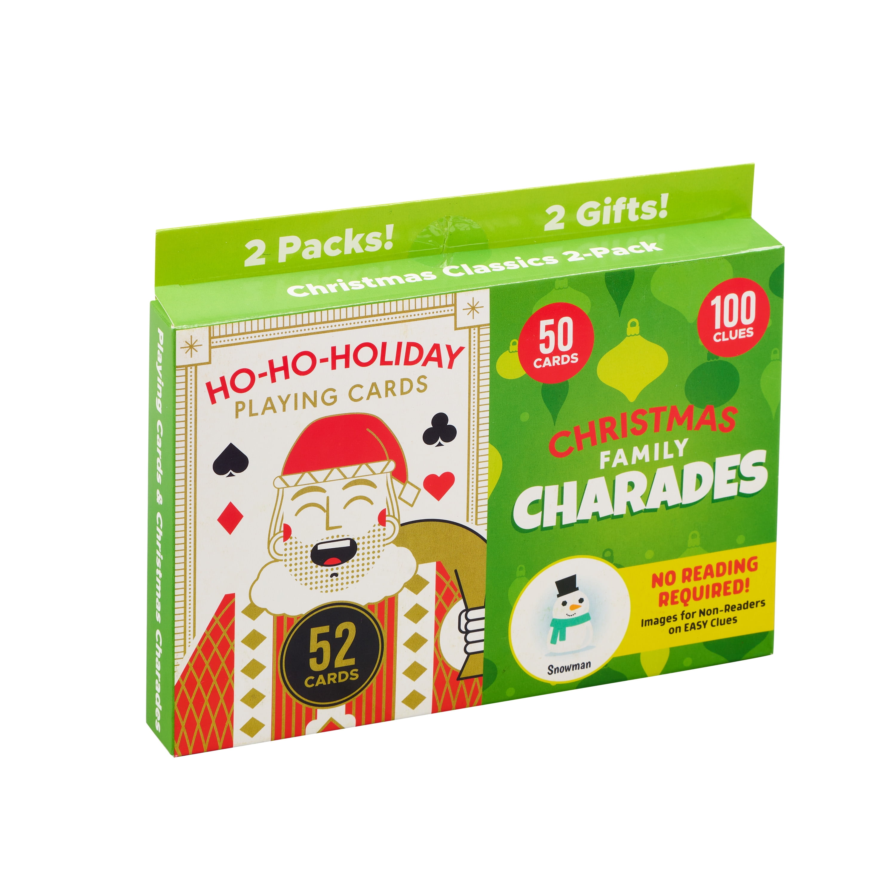 Chuckle & Roar HO HO Holiday Playing Cards & Christmas Family Charades Game Pack by Buffalo Games