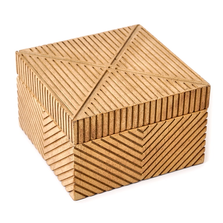 Beautiful Medium Decorative Wooden Box, Brown photo 3