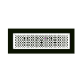 thumbnail image 3 of Air Return Grill  6" X 28" With Holes and Screws,Faceplate Size 8" x 30", Decorative HVAC Duct Cover, Cast Iron Powder Coated Repaintable Vent for Walls,Ceilings, Floors – Tudor Mushroom Design VR 100, 3 of 5
